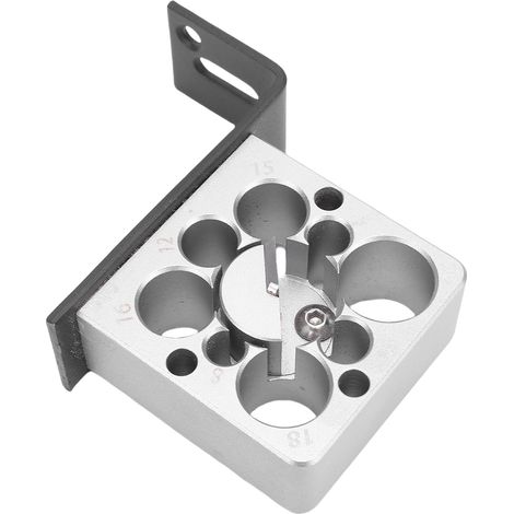 Outil auxiliaire de fraisage de tiges rondes à 8 trous avec plaquette en carbure pour la fabrication de tourillons réglables (8 mm, 9 mm, 10 mm, 12 mm, 15 mm, 16 mm, 18 mm, 20 mm). (1/5)
