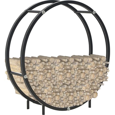 Maison Exclusive - Rastrelliera per Legna da Ardere Nera 70x20x70 cm in Acciaio
