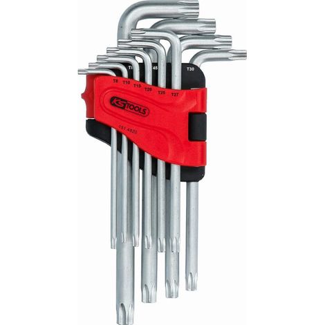 KSTOOLS Juego de llaves hexagonales con perforación larga T8 a T50 - 10 piezas - 151.4820 (1/5)