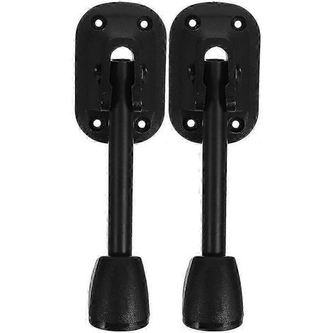 Deux pieds de table pliants en fer forgé, pieds de meubles, pieds de bureau en fer forgé, pieds de table à manger, pieds de table en métal, Fo 14,50X4,00X3,20CM, noir. (1/5)