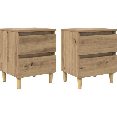 Bettschränke 2 pcs Artisan-Eiche 40 x 35 x 50 cm Holzwerkstoff
