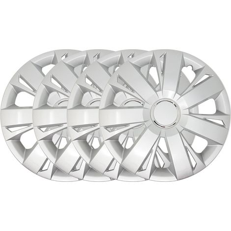 Trade Shop - Set 4 Wheel Cover Wheel Cover Wheel Cup Universal Car Studs 15 "silver -