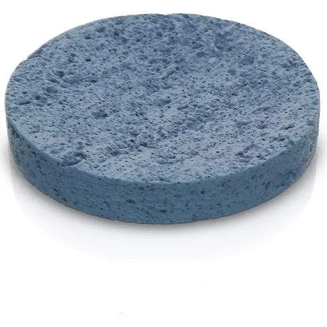 Porta sapone da appoggio turchese cobalto in resina effetto pietra Matera (1/2)