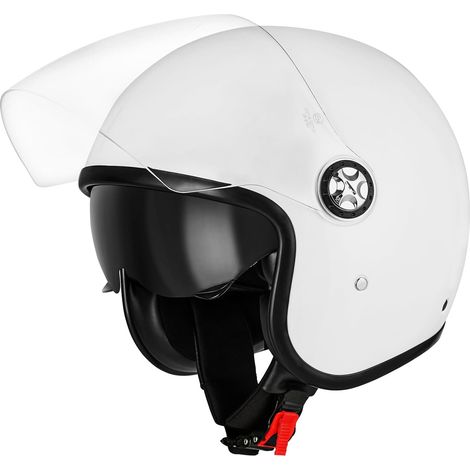 Casque Jet Moto - 1 Unité - ABS/EPS - Double Visière ECE 22.06 - Scooter Adulte - Noir (1/5)