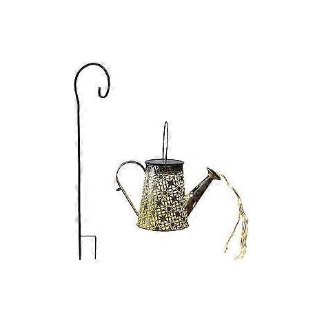 Arrosoir solaire avec guirlande lumineuse, décoration de jardin - arrosoir lumineux pour allée, arbre, pelouse, jardin féérique solaire LED, guirlande lumineuse extérieure, étoile