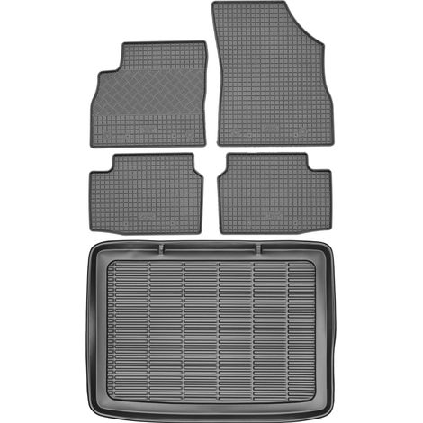 Juego de alfombrillas de goma para coche y maletero para Opel Astra V K Hatchback (2015-2021).