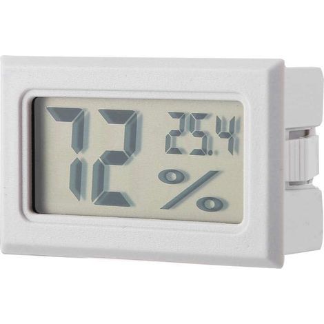 Thermomètre hygromètre numérique intégré, moniteur d'humidité précis, indicateur de température rapide avec sonde intégrée(blanc). (1/5)