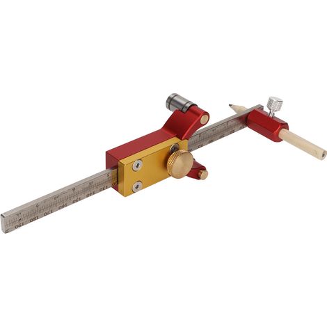 Règle à tracer 3 en 1 multifonction pour arcs parallèles, outil de bricolage, système métrique et impérial (1/5)