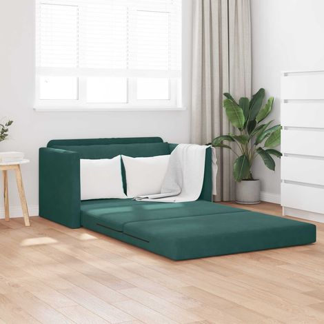 Schlafsofa Dunkelgrün 124 x 71 x 78 cm Samt