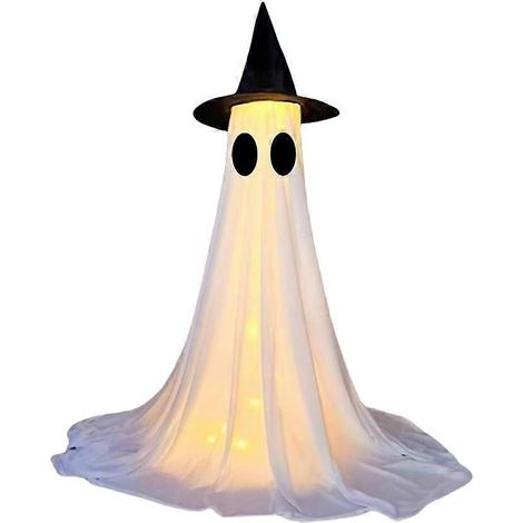 Décoration lumineuse fantôme pour l'extérieur, ornement de Noël lumineux pour Halloween, jardin, porche, allée intérieure (1/5)