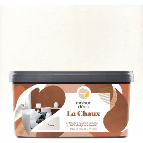 MAISON DECO Peinture a effet, La chaux MAISON DECO, craie, extramat, 2.5 l