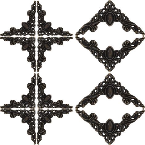 Lot de 12 protège-coins, design en fer noir pour la protection et (1/5)