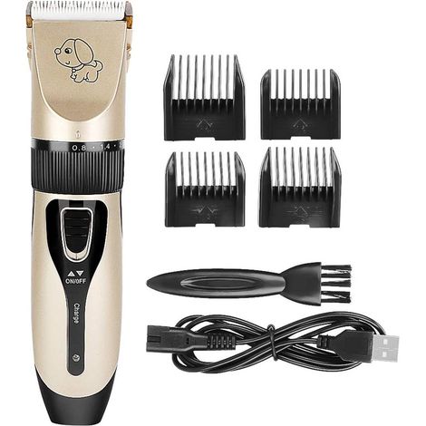 Kit tondeuse chien sans fil 4 peignes tondeuse poils animal domestique coupe-cheveux pour toilettage
