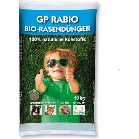GreenPlan GP Bio Rasendünger 10 kg Naturrasendünger Biorasendünger Langzeit