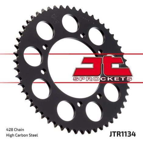 Corona posteriore in acciaio JT R1134-48, 48 denti, misura 428 (1/2)