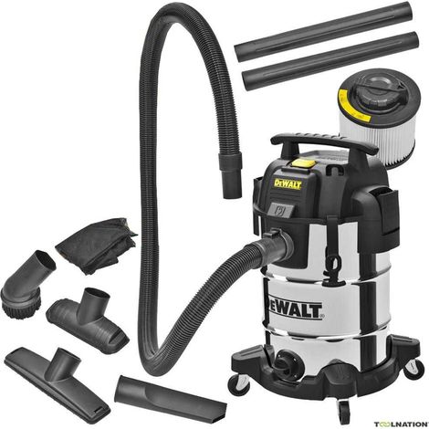 Aspiratore 30 LT solidi e liquidi con presa utensili fusto in acciaio DXV30SAPTA (1/2)