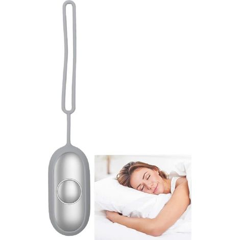 Aide au sommeil – Dispositif portable pour le sommeil – procure une sensation de détente pendant le sommeil – améliore le sommeil léger et vous aide à vous endormir rapidement (gris). (1/5)