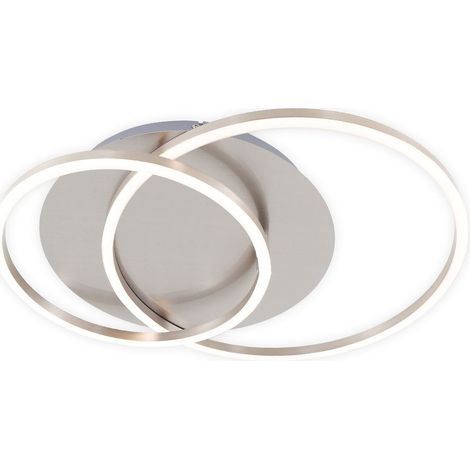 BRILONER FRAME LED Deckenleuchte, in Stufen dimmbar, Schwenkbar, Warmweißes Licht, Memoryfunktion, matt-nickel, 51,5 x 39,5 x 8 cm (1/5)