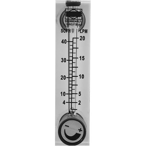 Débitmètre de gaz type panneau LZM-6T 2-20 LPM / 4-40 SCFH, filetage femelle en laiton BSP1/4". (1/4)