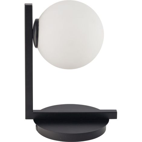 Lampada da tavolo moderna nera sfera vetro Andy G9 Sigma