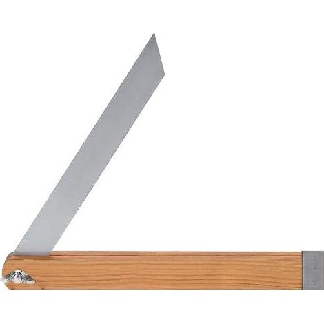 Fausse équerre de menuisier manche bois lame 280 mm inox - WILMART