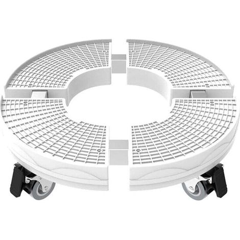 Support à plantes robuste sur roulettes, capacité de charge de 200 kg, support pour pots de fleurs ronds réglables de 30 à 50 cm pour l'intérieur et l'extérieur. (1/4)