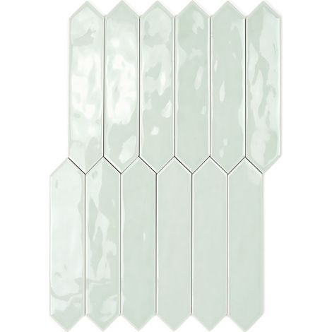 Carrelage Mur Ceramic Connection Green Brillante 5x25 cm
