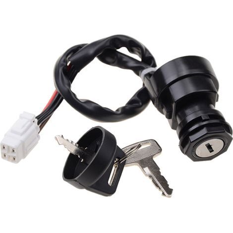 Contacteur à clé 4 fils pour mini-moto/pocket bike YAMAHA 400cc Antivol universel pour petits véhicules tout-terrain et cyclomoteurs Clé incluse, étanche et résistant aux chocs (1/5)