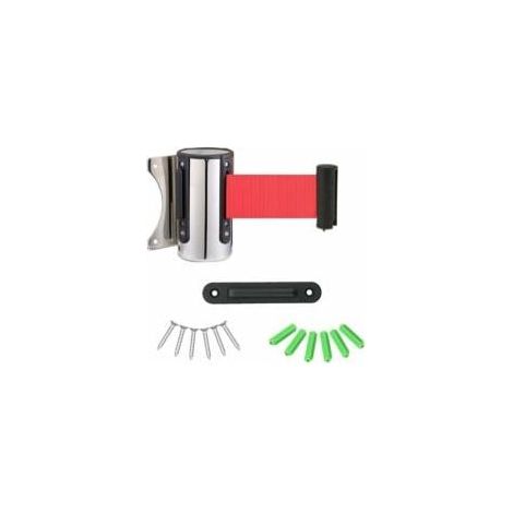 Barrière Extensible Barrière de File D'attente en Acier Inoxydable Bande de Délimitation Extensible Montage au Mur Ruban Barrière Sécurité Contrôle du Flux de Personnes Système Rouge (1/5)