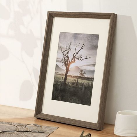 1 A4-Fotorahmen, MDF-Holz, HD-Acrylglas, Wanddekoration für Wohnzimmer, Schlafzimmer, Büro (1/5)