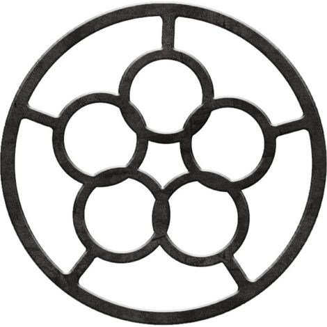 Support de Poêle à Wok en Fonte, Réducteur Universel de Cuisinière à Gaz, Antidérapant Adaptateur Wok Gaz, Réducteurs de avec 8 Fentes de Fixation, Anneau Support Plaque Cuisson pour Moka Pot