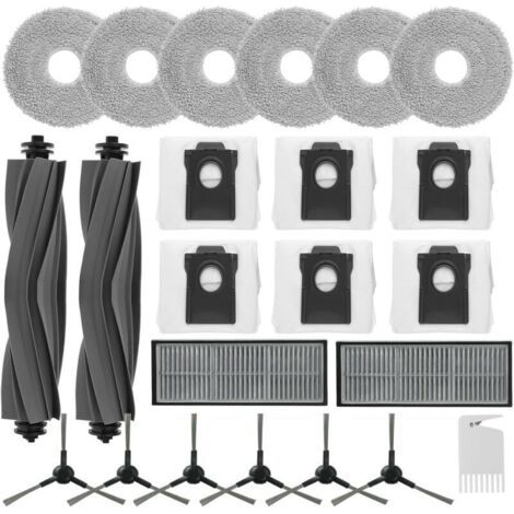 23-teiliges Zubehörset für Dreame L10s Pro Ultra Heat, Ersatzteile für Dreame L10 Ultra Complete, inklusive 2 Hauptbürsten, 2 Filter, 6 Randbürsten, 6 Tücher und 6 Beutel. (1/4)