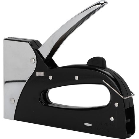 Agrapheuse manuelle pratique avec fonction de dépose facile, 800 agrafes incluses, pistolet à clous pour décoration, outil de fixation mural, usage domestique et bricolage. (1/5)