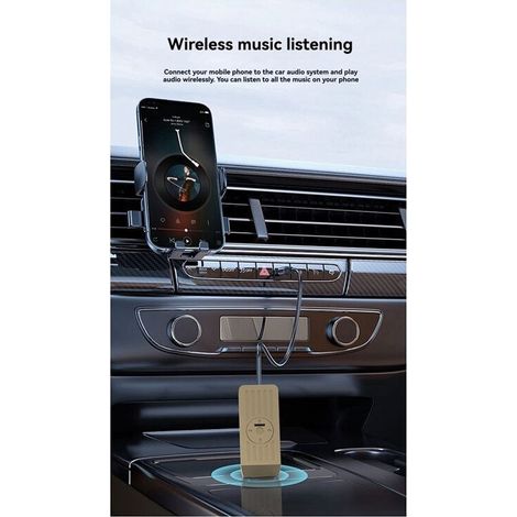 Receptor inalámbrico para coche de 5,3 pulgadas, adaptador de audio AUX sin pérdidas, convertidor USB para teléfono. (1/2)