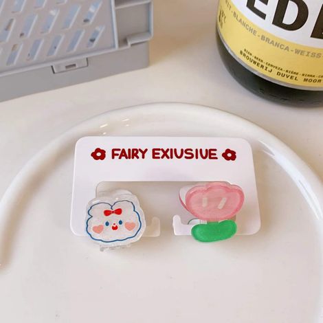 Pince à cheveux motif mignon cartoon, clip frange minutieux et résistant pour décoration capillaire Type4 (1/5)