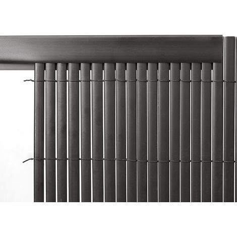 Set of 5 Garden Privacy 1M Profile Cover for Mat Screen Border Panel Fence, Dark grey