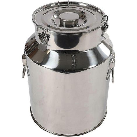 Luftdichter Edelstahl-Milchkanister 14 l/22 l/28 l, Milchkanister, multifunktionaler Transportbehälter mit auslaufsicherem Deckel, geeignet für Transport oder Lagerung (1/5)