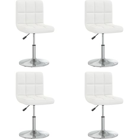Maison Exclusive - Esszimmerstühle 4 Stk. Weiß Kunstleder