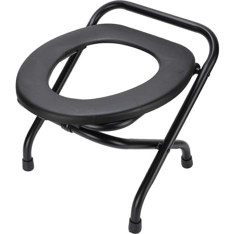 Klappbarer Toilettenstuhl aus rutschfestem Eisen, ergonomischer Sitz für Erwachsene, reisefreundlich, tragbar und robust (1/5)