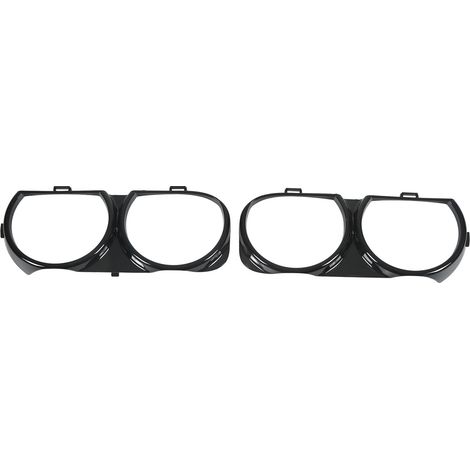 Cubiertas para faros delanteros izquierdo y derecho para Dodge Challenger 2015-2019 - Par en ABS negro (1/5)
