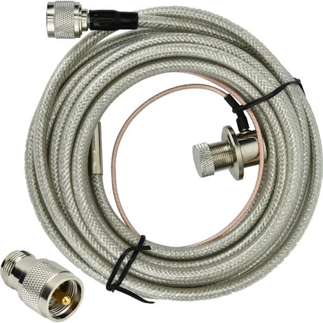 Câble coaxial d'extension vidéo premium, connecteur mâle femelle tête N (avec adaptateur) (1/5)