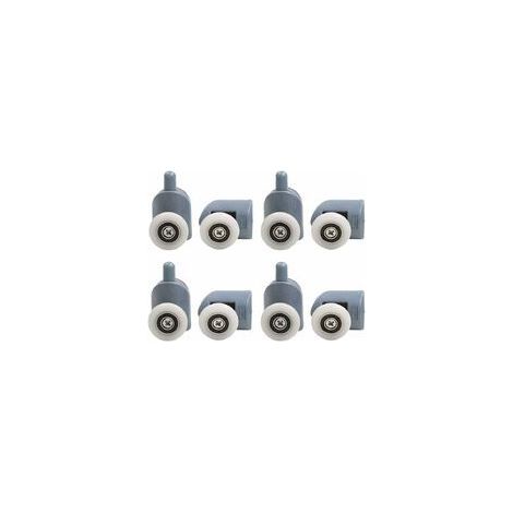 8er-Pack Duschabtrennungsrollen, Schiebetür-Rollen für Duschkabinen, Badezimmer-Duschtürrollen, 23 mm (1/5)