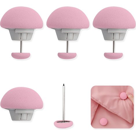 Clips De Housse De Couette,Attaches De Couette Clip,Clip De Couette,Anti-Dérapant,Garder Coins De Couettes/Couvertures en Place pour Éviter Les Plis Et Les Bouger (Rose,4 Pièces) (1/5)