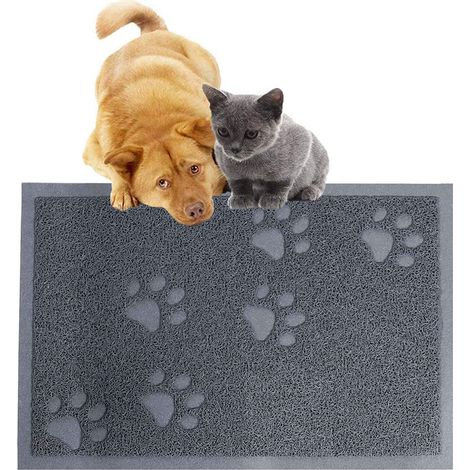 1 Tapis alimentation chat, antidérapant, imperméable, lavable machine, pour gamelles eau nourriture (1/5)