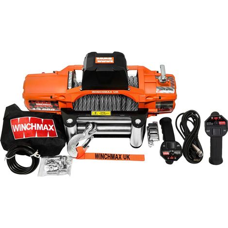 13,500lb (6,123kg) 'SL Series' Original Orange 24v Winch. 24m x 9.5mm Steel Rope, Wireless Remote Controls.