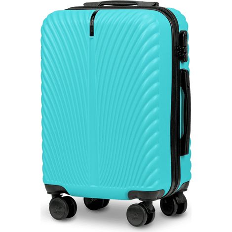 Maleta de cabina Wings Swan de 20 pulgadas, azul claro
