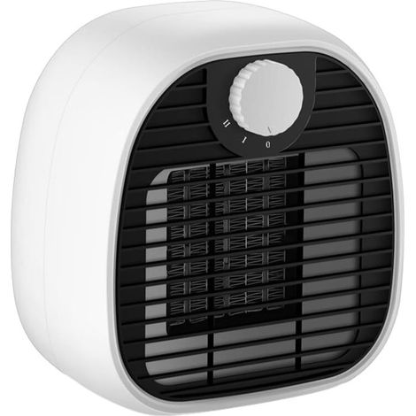Maison, Mini Ventilateur Chauffage Électrique, PP, Faible Bruit, Faible Consommation, Bureau, Chauffage d'Appoint, Facile Utilisation (1/5)