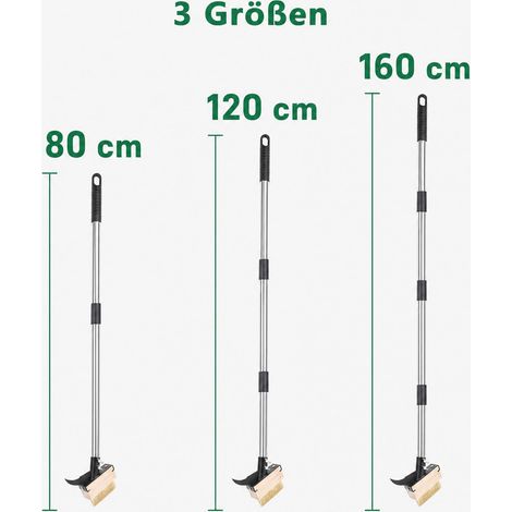 Brosse à Mauvaises 80 à 160 cm Grattoir pour éliminer Les Mauvaises Herbes et la Mousse pour Terrasses Cours Jardins allées 80 cm (1/4)