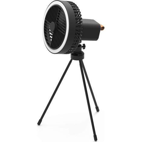Ventilateur suspendu portable rechargeable 1200 mAh, lampe de camping, ventilateur de bureau pour les réunions (1/4)
