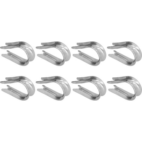 50Pcs Cosse Câble Inox 2mm Anneau Émerillon Outillage Marine Construction Navale, Serre-câble Acier (1/5)